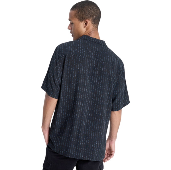 2026 Quiksilver Mens Safe Paradise Shirt EQYWT04691 - Black Vertical Quik Thoughts